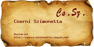 Cserni Szimonetta névjegykártya